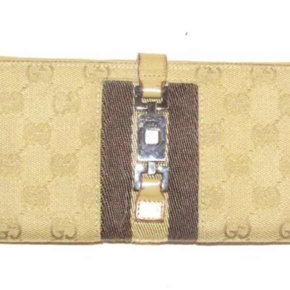 Gucci Camel G Print Canvas Stripe Chrome - Picture 7 of 12